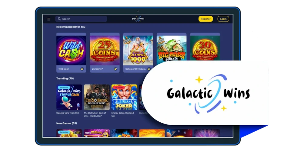 Galactic Wins Casino mobile version