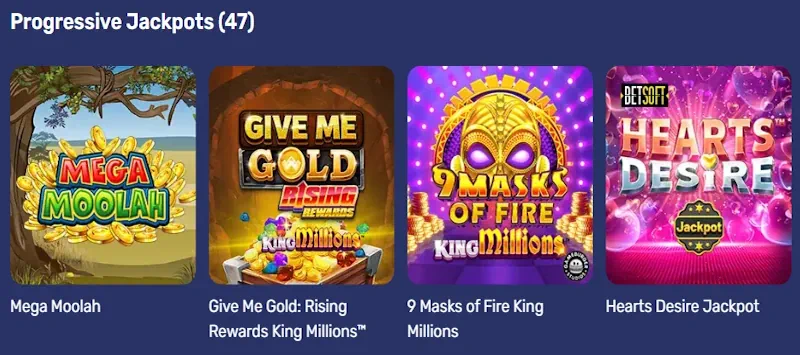Galactic Wins Casino jackpots